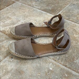 A New Day Tan Espadrille Sandals with Ankle Strap